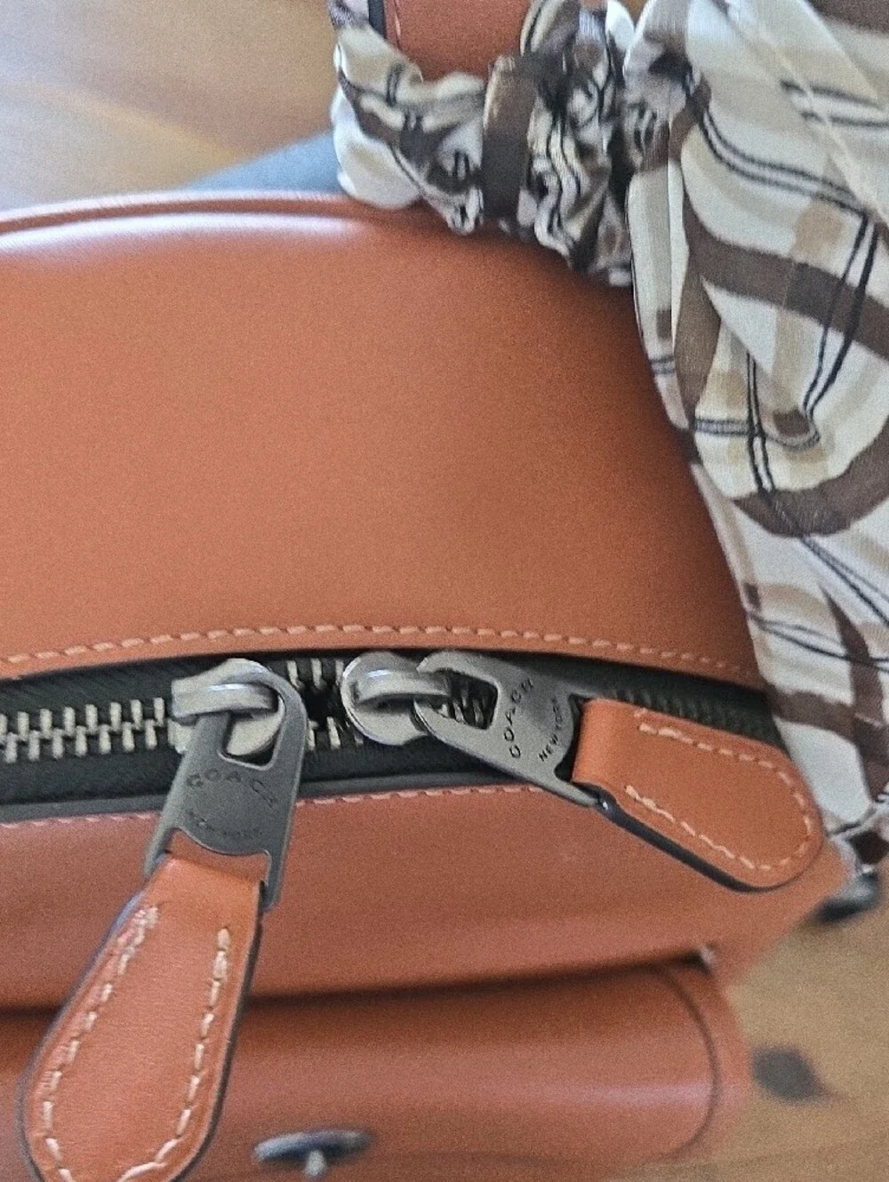 Coach Brown Leather Backpack